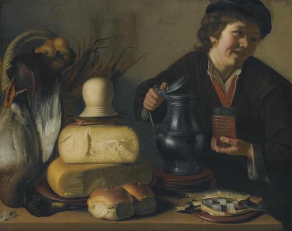 A man serving lunch by Gerrit van Honthorst